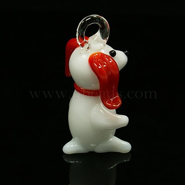 Handmade Lampwork Dog Pendants(LAMP-G098-M)-3