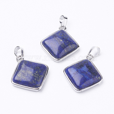 Natural Dyed Lapis Lazuli Pendants(G-E420-05P)-2