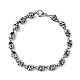 Halloween 304 Stainless Steel Skull Link Chain Bracelets for Women Men(BJEW-C063-03AS)-1