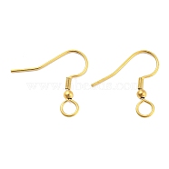 304 Stainless Steel Earring Hooks, French Hooks with Coil and Ball, Golden, 21 Gauge, 22x23x3mm, Hole: 4mm, Pin: 0.7mm(STAS-B047-30G)