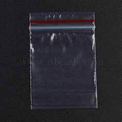 Plastic Zip Lock Bags, Resealable Packaging Bags, Top Seal, Self Seal Bag, Rectangle, Red, 6.1x4cm, Unilateral Thickness: 0.035mm, Inner Measure: 3.9x5cm, 100pcs/bag(OPP-G001-A-4x6cm)