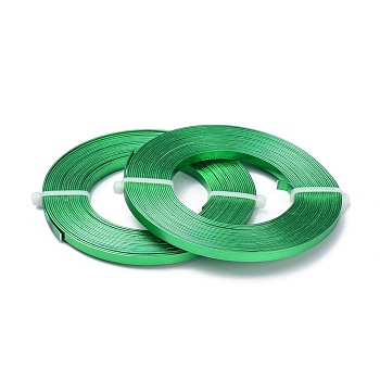 Flat Jewelry Craft Wire Aluminum Wire for Bezel, Sculpting, Armature, Jewelry Making, Medium Sea Green, 5x1mm