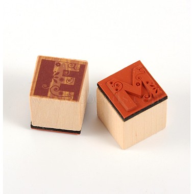 Fancy Majuscule Wooden Stamp Sets(AJEW-E008-10)-2