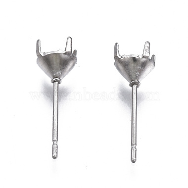 316 Surgical Stainless Steel Stud Earring Setting(X-STAS-S117-023B)-2