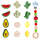 12Pcs 6 Style Food Grade Eco-Friendly Silicone Beads(SIL-CA0001-32)-1