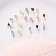 Chinese lute Shape Brass Micro Pave Clear Cubic Zirconia Nail Gems Set(MRMJ-T015-40-M)-1