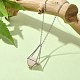 Brass Macrame Pouch Empty Stone Holder for Pendant Necklaces Making(NJEW-JN04566-02)-6