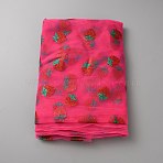 Polyester Gauze Fabric, Strawberry Pattern, Deep Pink, 3520x0.2mm, about 2 yards/pc(DIY-WH0759-43)