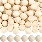 150Pcs Unfinished Wood Beads, Natural Wooden Loose Beads Spacer Beads, Round, Undrilled/No Hole Beads, BurlyWood, 11.5mm(WOOD-PA0001-83B)