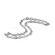 201 Stainless Steel Cable Chain Necklace for Men Women, Stainless Steel Color, 20.28 inch(51.5cm)(NJEW-I122-01P)