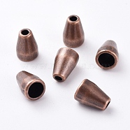 Tibetan Style Alloy Bead Cone, Cadmium Free & Nickel Free & Lead Free, Red Copper, 11x8mm, Hole: 2.5mm(RLF10941Y-NF)
