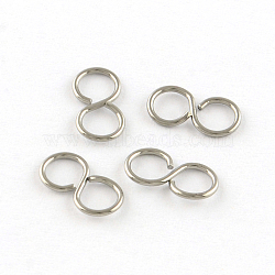 304 Stainless Steel Hook Clasps, Stainless Steel Color, 10x5x0.7mm(STAS-R083-12)