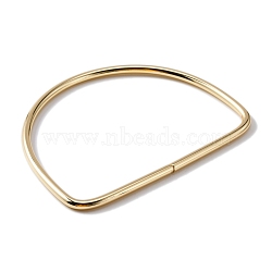 D Shaped Iron Bag Handles, for Bag Replacement Accessories, Light Gold, 10.4x13.8x0.6cm, Inner Diameter: 9.2x12.6cm(FIND-WH0111-83LG)