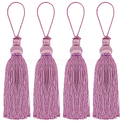 Polyester Tassel Pendant Decorations, for Home Hanging Ornament, Medium Violet Red, 253~259mm(DIY-WH0542-06C)