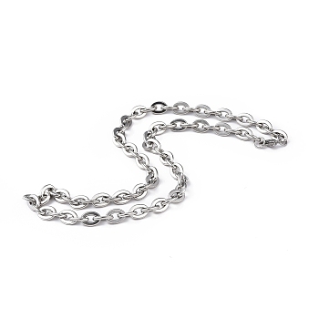 201 Stainless Steel Cable Chain Necklace for Men Women, Stainless Steel Color, 20.28 inch(51.5cm)