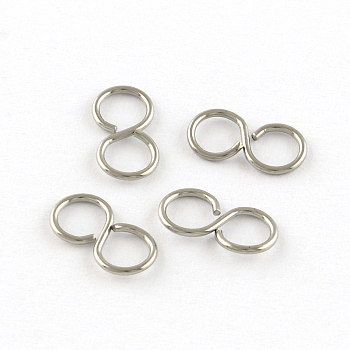 304 Stainless Steel Hook Clasps, Stainless Steel Color, 10x5x0.7mm