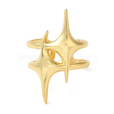 Brass Open Cuff Ring(RJEW-Q805-08G)-2