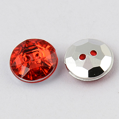 2-Hole Taiwan Acrylic Rhinestone Flat Round Buttons(BUTT-F015-21mm-03)-2