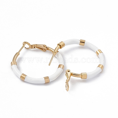 PVD Vacuum Plating 201 Stainless Steel Hoop Earrings for Women(EJEW-B016-33A)-2