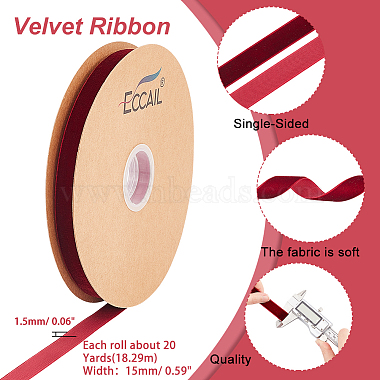 Single Face Velvet Ribbons(OCOR-WH0080-14B-01)-2