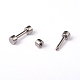 Flat Round 304 Stainless Steel Barbell Cartilage Earrings(EJEW-L164-03P)-1