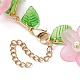 Acrylic Flower & Glass Pearl Charm Bracelets(BJEW-JB10054-02)-4