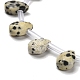 dalmatien naturelle perles de jaspe brins(G-Q167-A20-02)-3