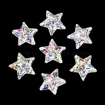 Transparent Acrylic Beads, AB Color Plated, Star, Clear AB, 23x24.5x11.5mm, Hole: 2.1mm(TACR-K004-01-01)
