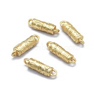 Brass Links connectors, Long-Lasting Plated, Column, Golden, 15x4mm, Hole: 1.2mm(KK-F800-41G)