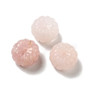Natural Rose Quartz Beads, Pumpkin, 25x15~16mm, Hole: 3.5mm(G-D475-03B)