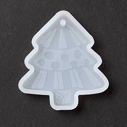 Christmas Theme DIY Snowflake Pendant Silicone Molds, Resin Casting Molds, for UV Resin & Epoxy Resin Jewelry Making, White, 55x50x7mm, Hole: 2.5mm(DIY-K054-13)