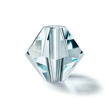 Preciosa&reg Crystal Beads, Czech Crystal, Bicone(451 69 302 Rondelle), 60001 Silver Aquamarine, 6mm, Hole: 1mm