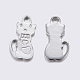 Non-Tarnish 304 Stainless Steel Kitten Charms(STAS-F159-50P)-2