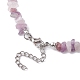 Natural Lilac Jade Chip Beaded Necklace(NJEW-JN04615-04)-5