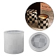 Chessboard Pattern Column Candle Jar Molds(DIY-G098-04)-1