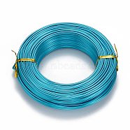 Round Aluminum Wire, Flexible Craft Wire, for Beading Jewelry Doll Craft Making, Dark Turquoise, 12 Gauge, 2.0mm, 55m/500g(180.4 Feet/500g)(AW-S001-2.0mm-02)