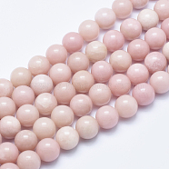 Natural Pink Opal Beads Strands, Round, 6mm, Hole: 1mm, about 58pcs/strand, 15 inch(38.1cm)(G-E444-28-6mm)