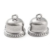 316 Stainless Steel Charms, Bells Charm, Stainless Steel Color, 12.5x12x8.5mm, Hole: 1.5mm(STAS-B047-23P)