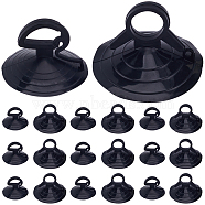 32Pcs 2 Style PVC Car Glass Windshield Sunshade Suction Cups, with Hole, for Hanging Things, Toy Making, Ribbon Decoration, Black, 35x22mm & 45x27mm, 16pcs/style(FIND-GF0005-64B)