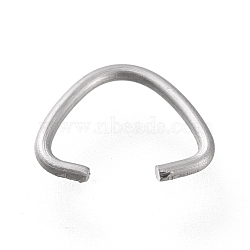 304 Stainless Steel Triangle Rings, Buckle Clasps, Fit for Top Drilled Beads, Webbing, Strapping Bags, Matte Style, Stainless Steel Color, 7x9x0.9mm(X-STAS-K194-27P)