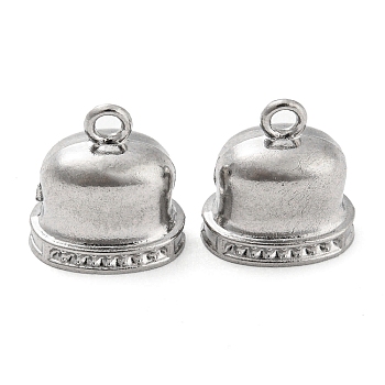 316 Stainless Steel Charms, Bells Charm, Stainless Steel Color, 12.5x12x8.5mm, Hole: 1.5mm