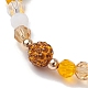bracelets extensibles en perles rondes à facettes en verre(BJEW-JB10057-03)-3