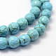 Faceted Synthetical Turquoise Beads Strands(X-G-F382-8mm-01)-3