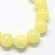 Natural Dyed Yellow Jade Gemstone Bead Strands(X-G-R271-8mm-Y06)-2