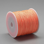 Nylon Braided Cord, Chinese Knotting Cord for Jewelry Making Macrame Craft, Dark Orange, 0.8mm, about 109.36 yards(100m)/roll(NWIR-Q008A-F172)