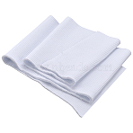 Polyester Ribbing Fabric for Cuffs, Waistbands Neckline Collar Trim, Baseball Sport Clothes Hem, White, 950~980x130~145x1.5mm(DIY-WH0430-351B)