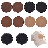 Elite 10pcs 5 style PU Leather Blank Labels, Self Adhesive Patches, Flat Round, Mixed Color, 76x1.5mm, 2pcs/style(DIY-PH0010-46A)