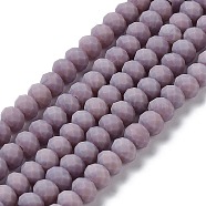 Glass Beads Strands, Faceted, Frosted, Rondelle, Thistle, 2.5mm, Hole: 1mm, about 145~150pcs/strand, 34~35cm(EGLA-A034-P2mm-MD11)