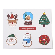 6 Styles Christmas Paper Gift Tag Display Cards, Mixed Shapes, Mixed Color, 13x16x0.05cm, pattern: 45~47x34~39mm(CDIS-Q006-01A)