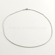 304 Stainless Steel Chain Necklaces, Stainless Steel Color, 20.4 inch(52cm)x1.5mm(NJEW-R223-09)